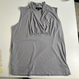 Gray Sleeveless Blouse